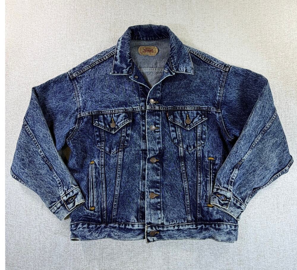 Levi's Women Medium Blue 70507-022 Vintage 1994 Stonewashed Denim Trucker Jacket